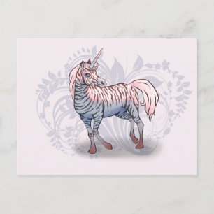 Carte Postale Zebracorn zèbre-licorne