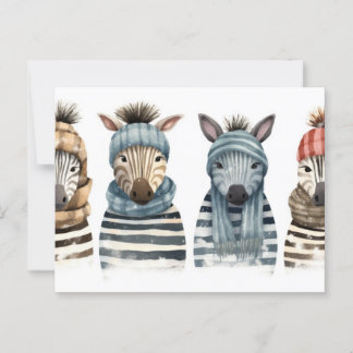 Carte Postale Zèbre cosy