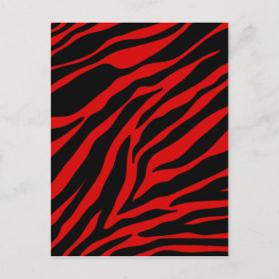 Carte Postale zèbre rouge