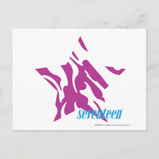 Carte Postale Zèbre Violet 4 (Devant)