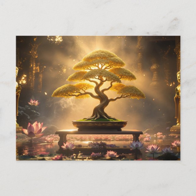CARTE POSTALE ZEN BOUDDHISME - ARBRE BONSAÏ - (Devant)