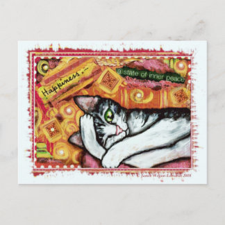Carte postale Zen Cat Art