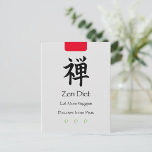 Carte Postale Zen Diet Manger Plus Légume Vertical