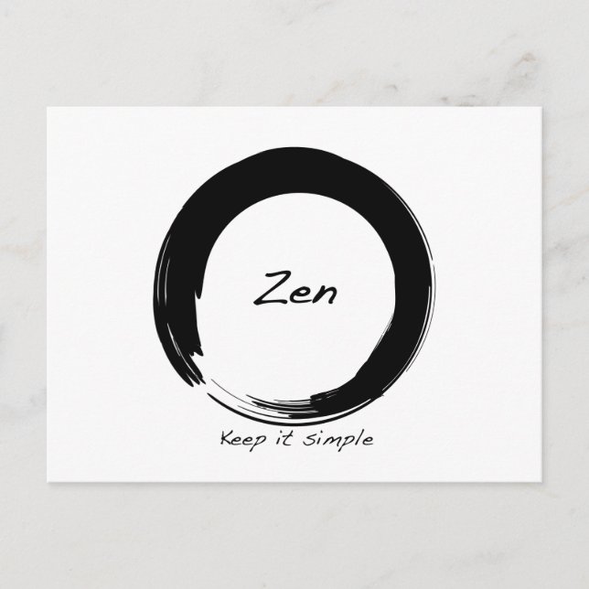 Carte Postale Zen : Gardez-le simple (Devant)