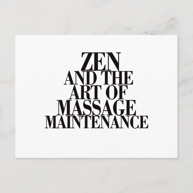 Carte Postale ZEN & L'Art du MASSAGE (Devant)