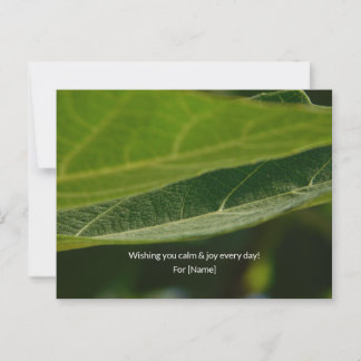 Carte postale Zen Leaf – Nature personnalisée