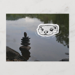 Carte Postale Zen otter