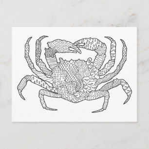 Carte Postale Zendoodle Crabe