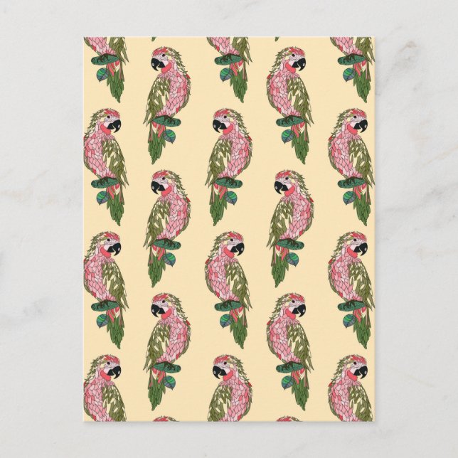 Carte Postale Zentangle Style Parrots 2 (Devant)