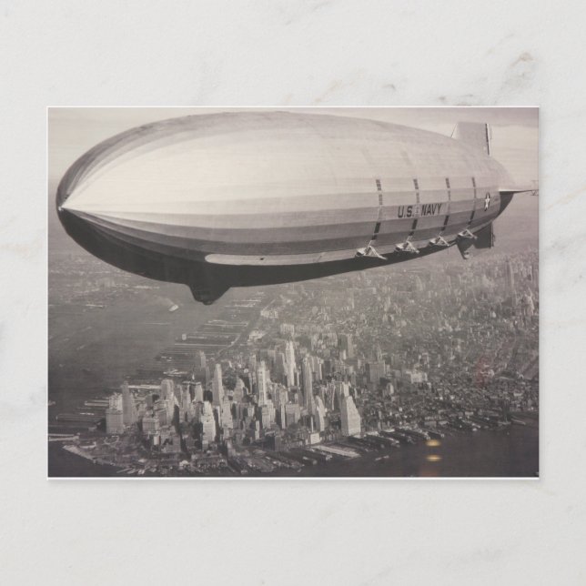 Carte Postale Zeppelin au-dessus de New York City (Devant)