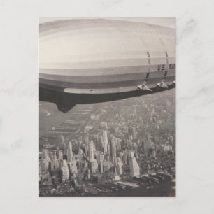 Carte Postale Zeppelin au-dessus de New York City