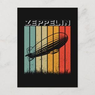 Carte Postale Zeppelin Rétro Dirigible Aéronef Zepelin Zepplin