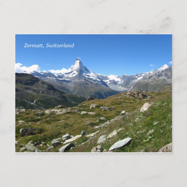 Carte postale Zermatt Matterhorn Swiss Alps (Devant)