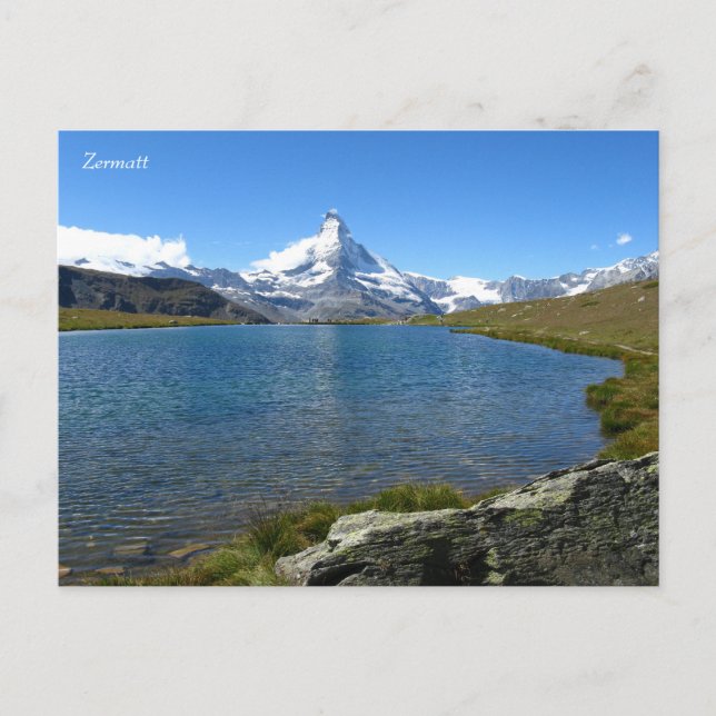 Carte Postale Zermatt Stellisee Alpes suisses (Devant)