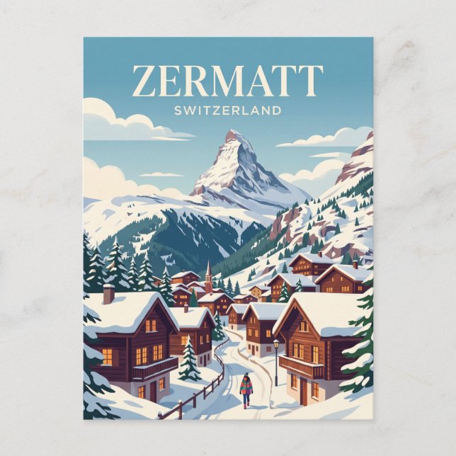 Carte Postale Zermatt, Suisse (Devant)