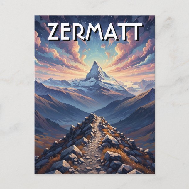 Carte Postale Zermatt Suisse Matterhorn (Devant)