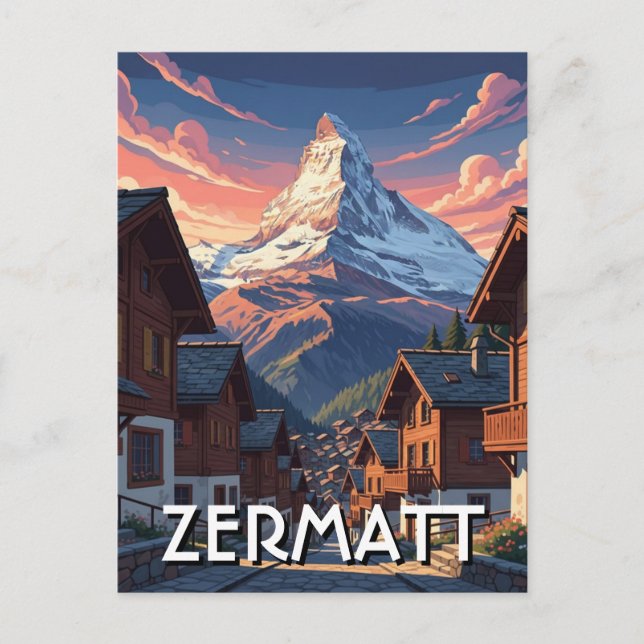 Carte Postale Zermatt Suisse Matterhorn (Devant)