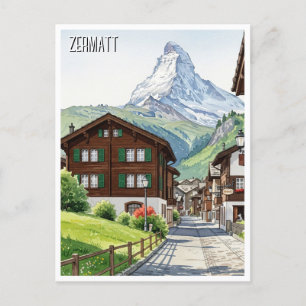 Carte Postale Zermatt Suisse Matterhorn Travel