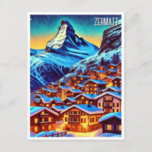 Carte Postale Zermatt Suisse Matterhorn Travel