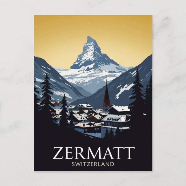 Carte Postale Zermatt Switzerland Matterhorn (Devant)