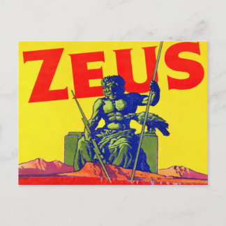 Carte Postale Zeus - Design Poster vintage