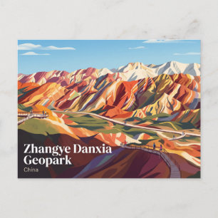 Carte Postale Zhangye Danxia Geoparc Chine