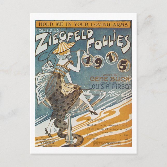 Carte Postale Ziegfled Follies 1915 Tenez-moi dans vos bras aimé (Devant)