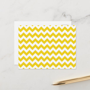 Carte Postale Zigzag jaune, Chevron jaune, Motif géométrique