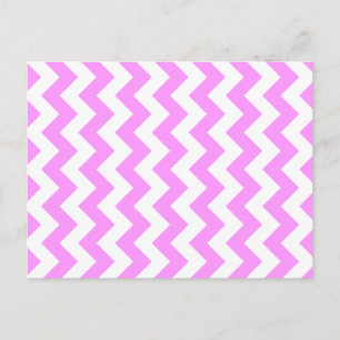 Carte Postale Zigzag rose et blanc