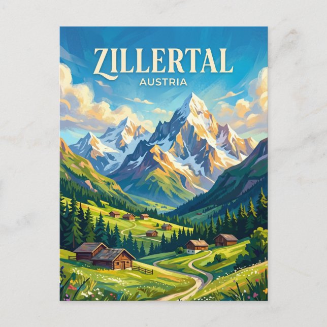 Carte Postale Zillertal Autriche (Devant)