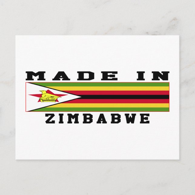 Carte Postale Zimbabwe Fabriqué Dans Des Designs (Devant)