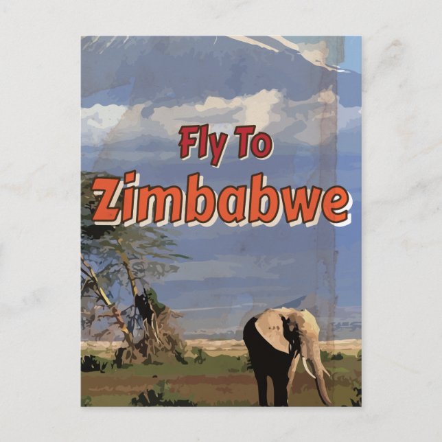 Carte Postale Zimbabwe Vacances Vintages Poster (Devant)