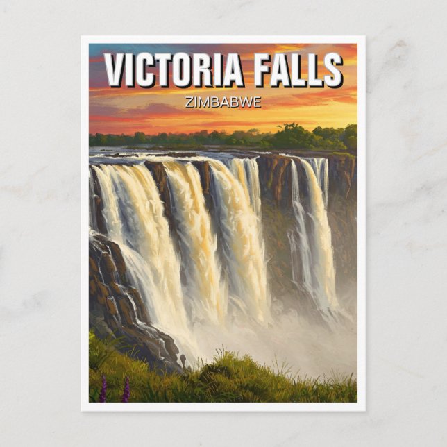 Carte Postale Zimbabwe Victoria Falls Travel (Devant)