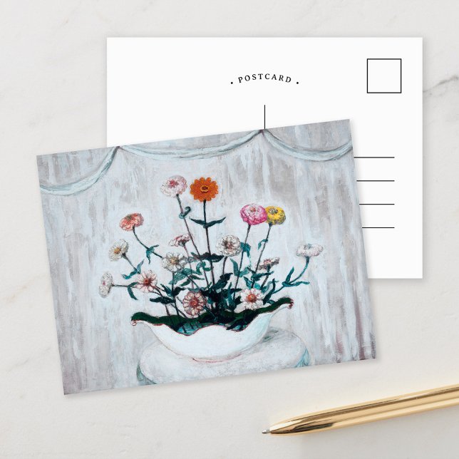 Carte Postale Zinnias | Florine Stettheimer (Créateur téléchargé)