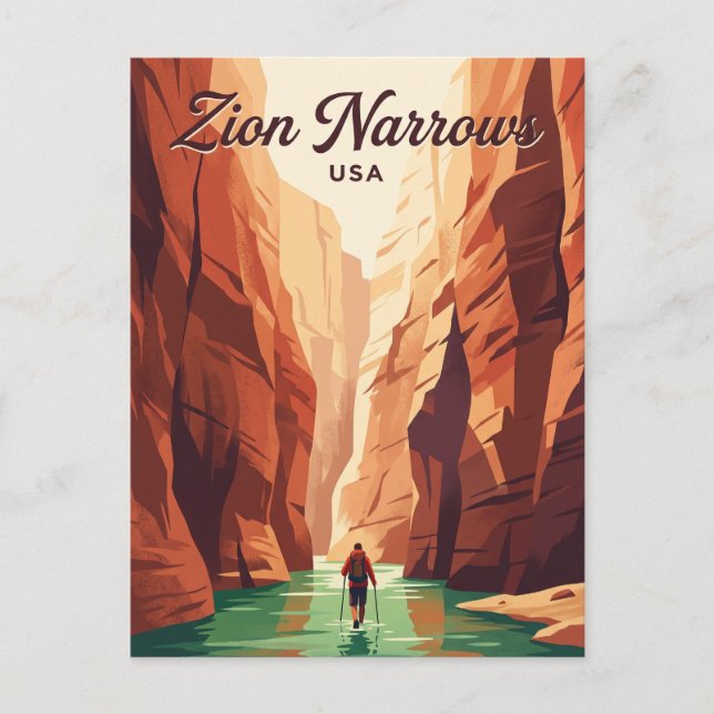 Carte Postale Zion Narrows États-Unis (Devant)