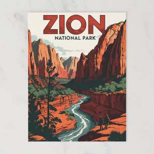 Carte Postale Zion National Park Canyon