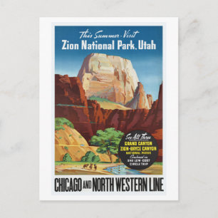 Carte Postale Zion National Park, Utah America Travel