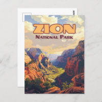 Zion National Park Utah Moab Canyon Retro
