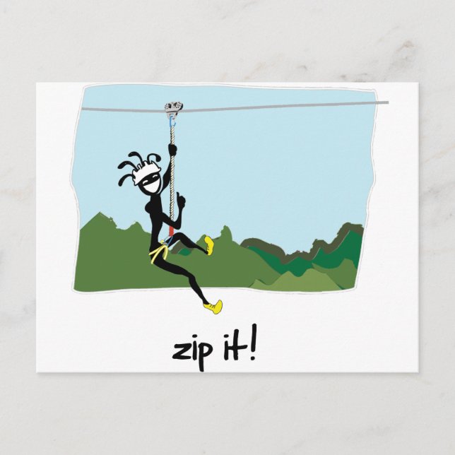 Carte Postale "Zip It !" (Devant)
