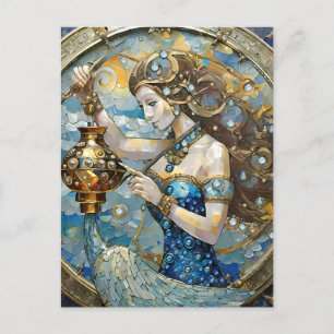 Carte Postale Zodiac - Aquarius Le Porteur D'Eau