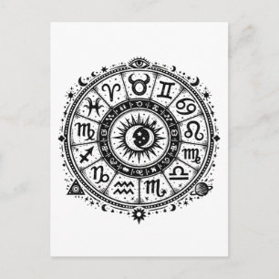 Carte Postale Zodiac Arcana — Les Douze Signes par BurnsInHell