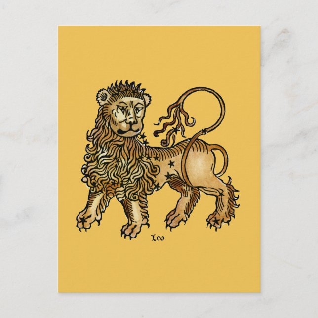 Carte Postale Zodiac : Leo, 1482 (Devant)