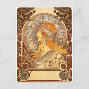 Carte Postale Zodiac par Mucha