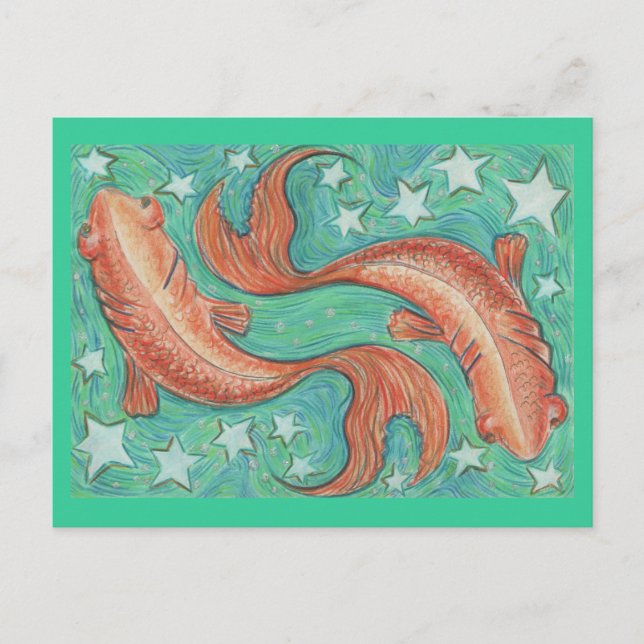 Carte postale Zodiac Pisces (Devant)