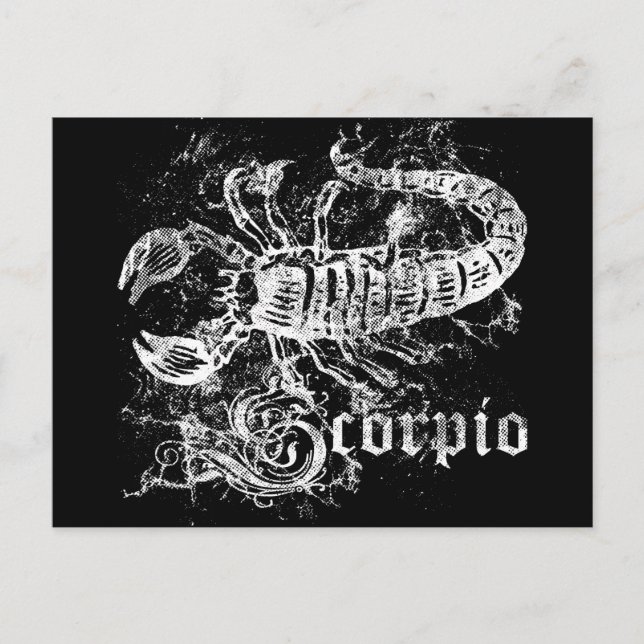 Carte Postale Zodiac Scorpio (Devant)