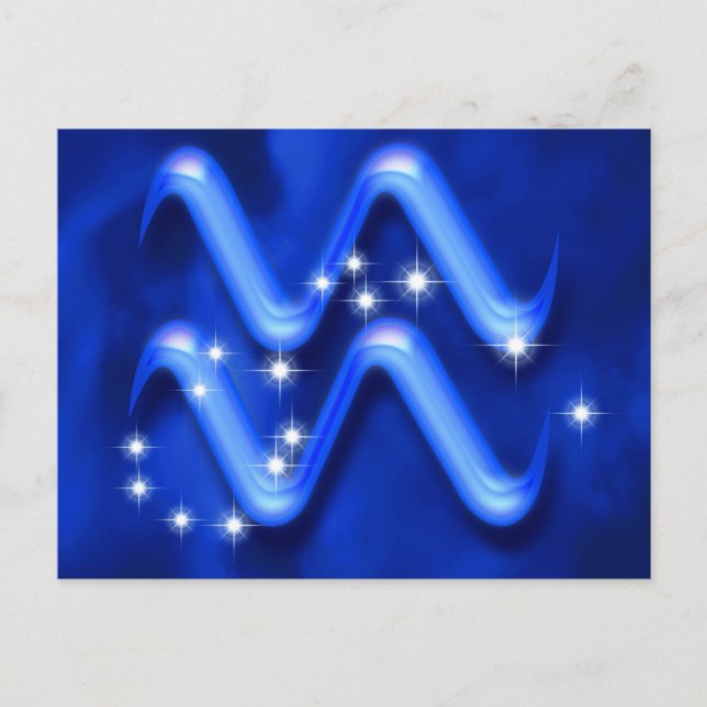 Carte Postale Zodiac sign Aquarius (Devant)
