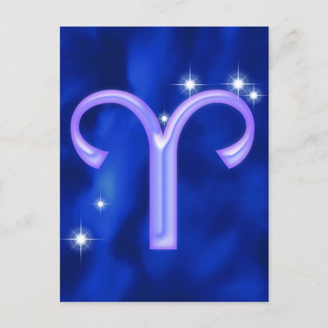 Carte Postale Zodiac sign aries (Devant)