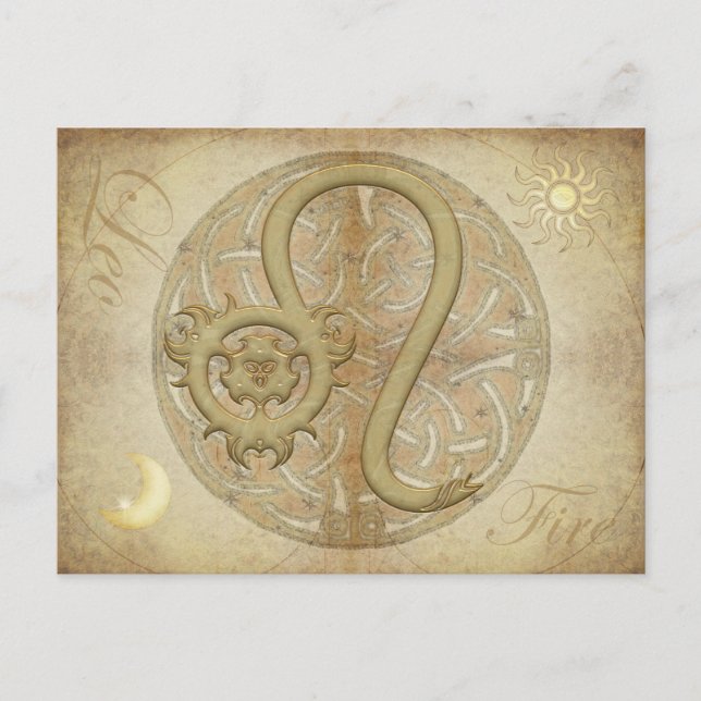 Carte postale Zodiac Sign Leo (Devant)