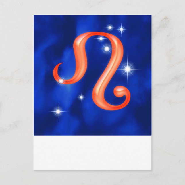 Carte Postale Zodiac sign Leo (Devant)