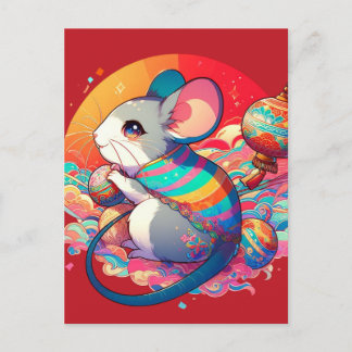 Carte Postale Zodiaque chinois : Des rats aux richesses
